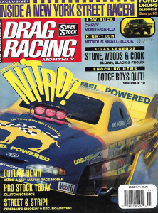 DRAG RACING MONTHLY 1996 NOV - STONE-WOODS-COOK GASSERS, MAHAFFEY 